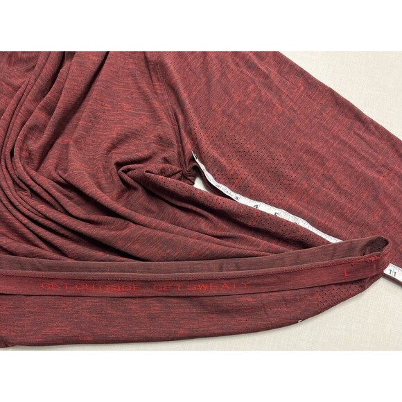 Lululemon (L) Metal Vent Tech Long Sleeve Shirt Active Gym Training Red Workout - Picture 11 of 13